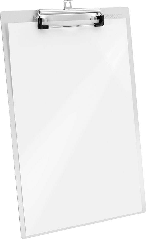 Klemmbretter Westcott E-17001 00, A4, Aluminium, Klemme kurze Seite,
Aufhängeöse, silber