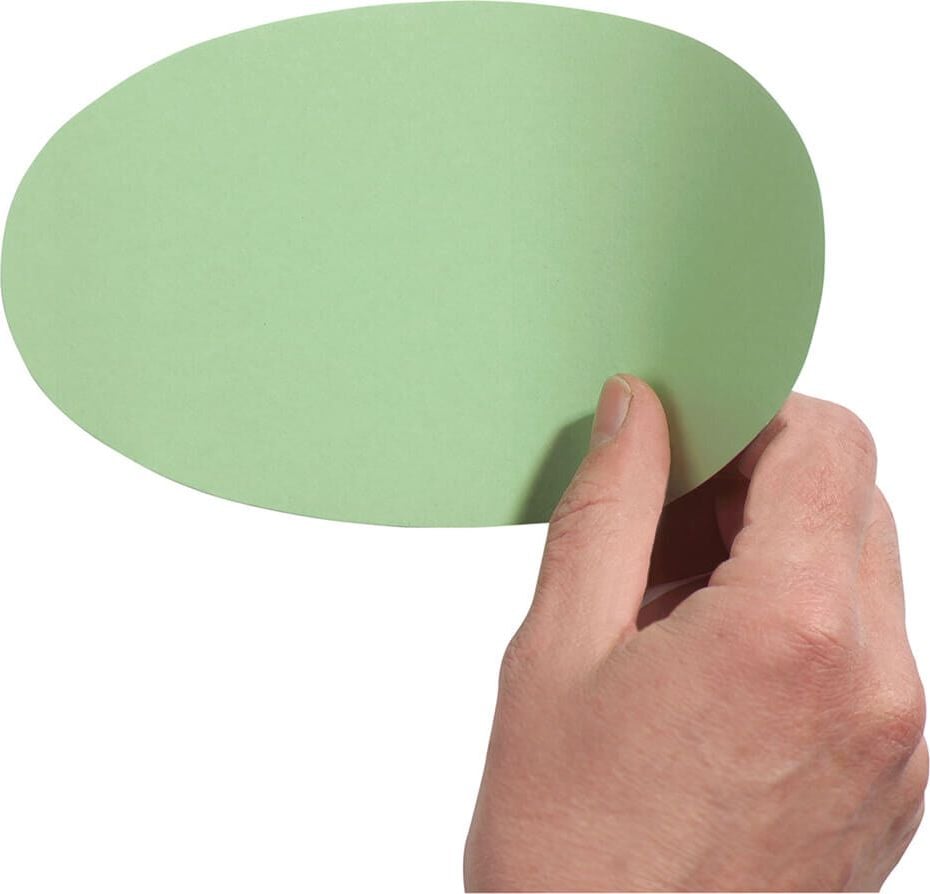 Moderationskarten Oval Franken UMZS 1119 99, 11x19cm, selbstklebend, farbig sortiert,
Pack 300 Stück