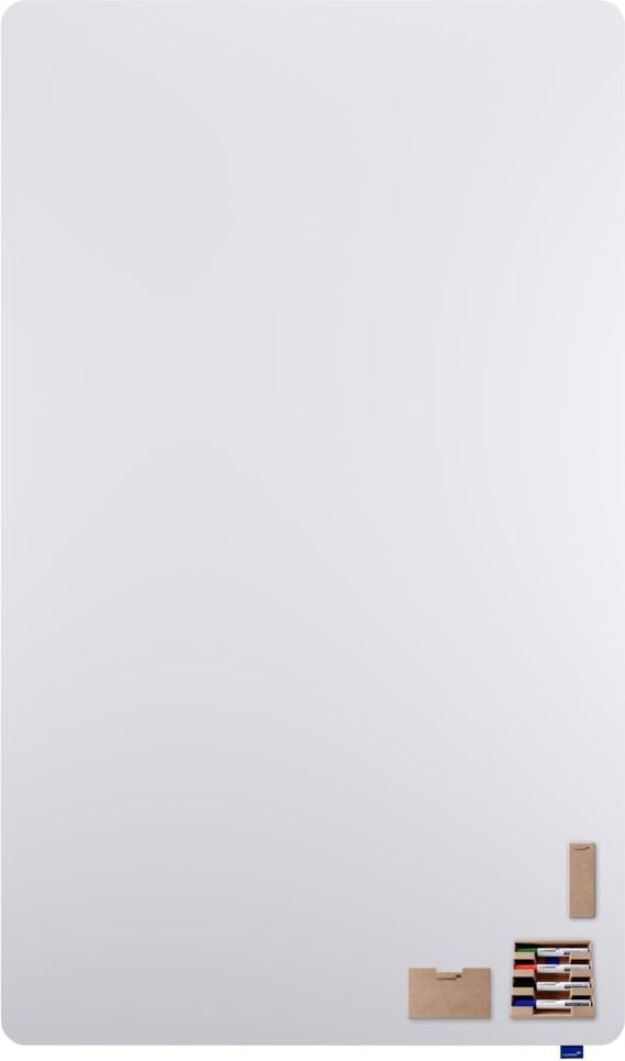Whiteboard Legamaster ESSENCE 7-107094, 200x120cm, emailliert, trocken abwischbar, rahmenlos, abgerundete Ecken, Wandaufhängung, inkl. Zubehör, FSC, EU Ecolabel
