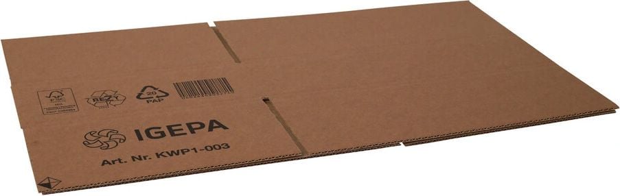 Versandkarton FEFCO 0201 KWP1-003, 344x244x88mm (LxBxH), braun, ohne
Höhenrillung, Pack 25 Stück