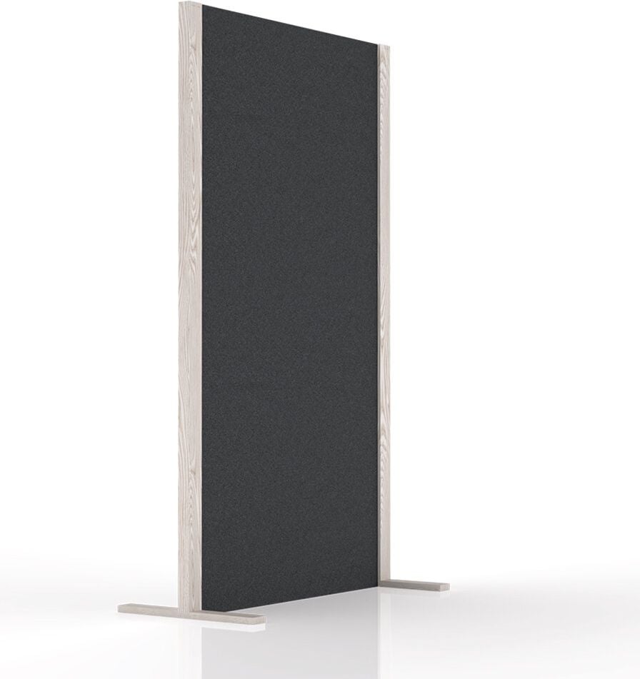 Stellwand Magnetoplan Akustik-Trennwand Wood Series Single, 107x180cm, Pinboard, Akustik-Element aus Filz, flammhemmend, Schallreduktion, blau