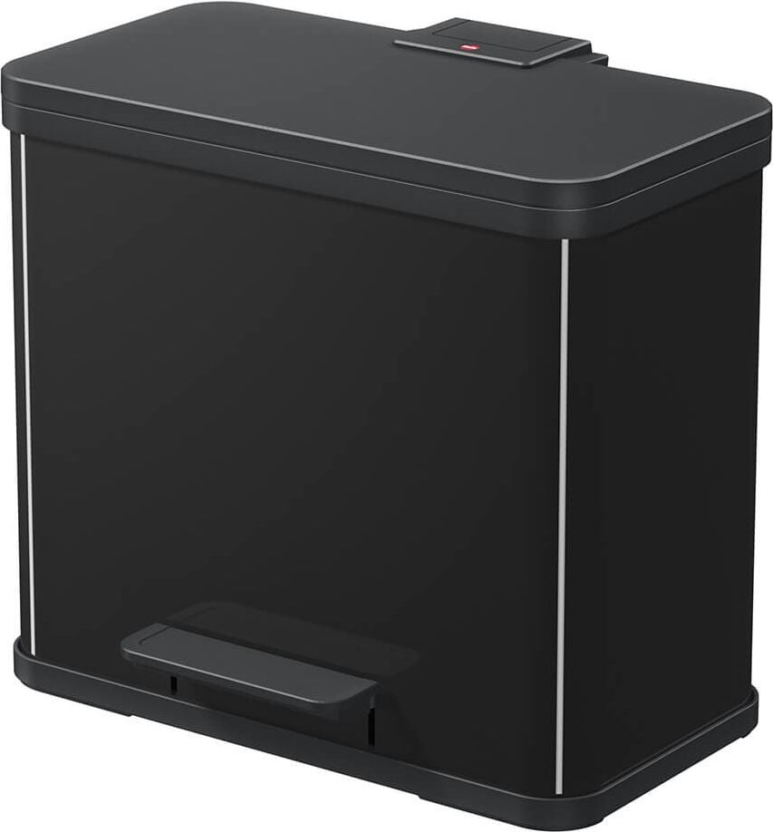Abfallsammler Hailo Öko trio plus L, 3x9 Liter, Stahlblech, schwarz