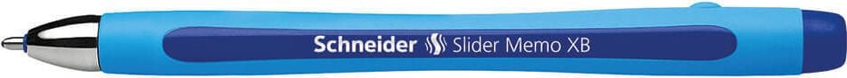 Kugelschreiber Schneider Slider Memo XB 1502, Einweg, Strichbreite XB ca. 0,7mm, Kappe mit Clip, schwarz