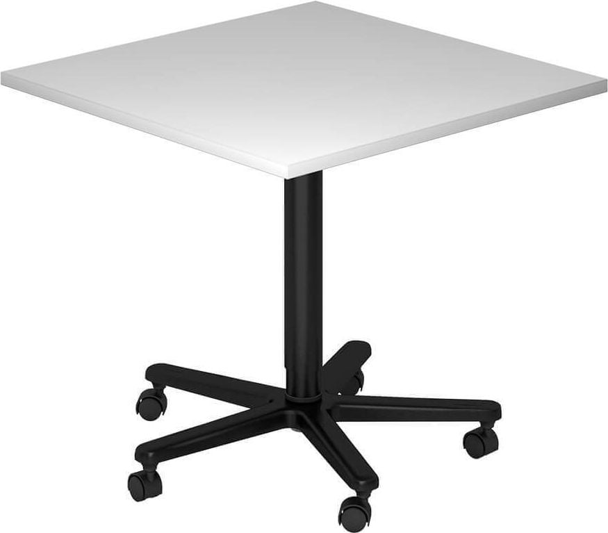 Stehtisch Hammerbacher ST88/x/D, 80x80cm (BxT), 72-114cm Höhe, Fußkreuz
schwarz, grau
