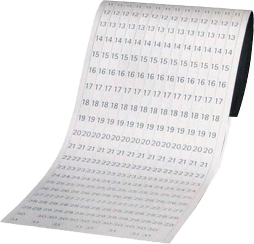 Datumstreifen Franken DS1203A, für Jahreskalender, weiß,
magnetisch