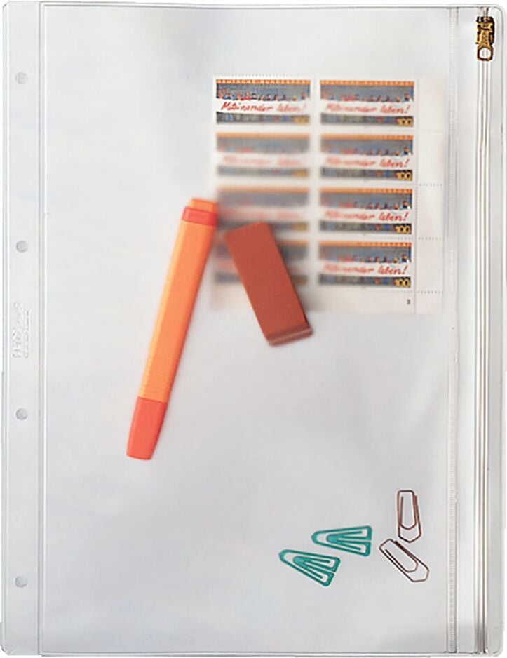 Kleinkrambeutel Leitz A4 4040, Gleitverschluss, Abheftlochung, PVC,
transparent, STÜCK