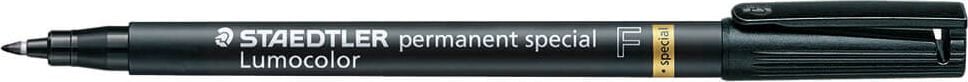 Folienschreiber Staedtler Lumocolor permanent special 319F-9, ca. 0,6mm, wasserfest, schwarz