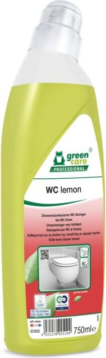WC-Reiniger green care professional WC lemon, 750ml, Knickflasche, mit Zitronensäure