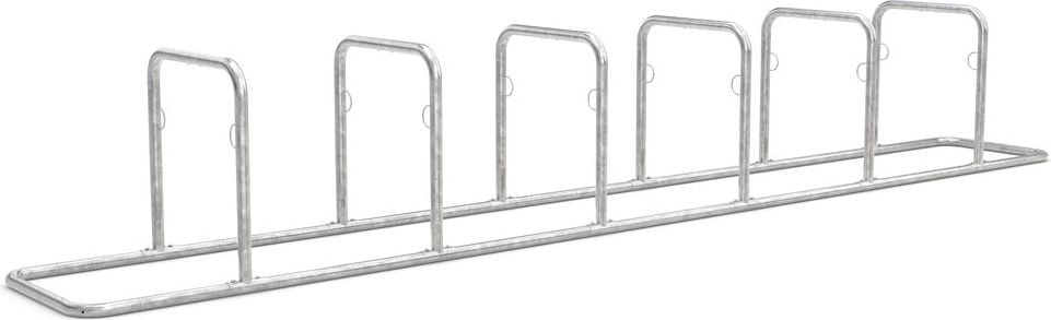 Fahrradständer WSM Anlehnsystem GALAXY 36, verzinkt, Freiaufstellung, 557cm lang, für 12 Fahrräder, Stahlösen für Fahrradschlösser