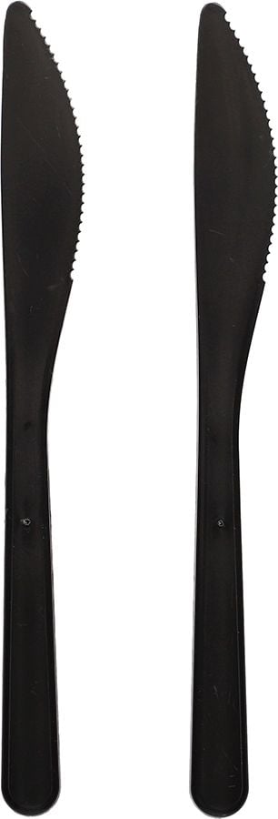 Mehrwegmesser Papstar Circulware by Haval 96436, 18,5cm, PP-MF, schwarz, extra stabil, recycelbar, Pack 50 Stück, schwarz