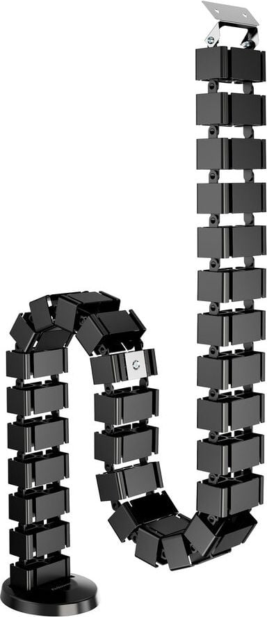Kabelführung Fellowes CableSpine 100136871/10036872, 128,8cm, 4 getrennte Kabelkanäle, für höhenverstellbare Tische bis 130 cm, schwarz
