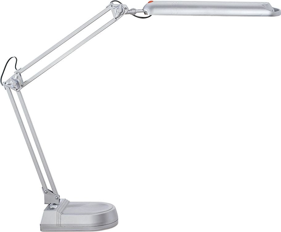 LED-Schreibtischleuchte MAULatlantic 82036, 9 W, 21 LED (tageslichtweiß), 860lm, Standfuß, silber