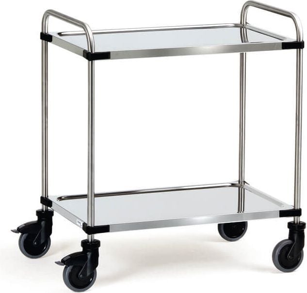 Transportwagen fetra Etagenwagen 5011, 100x50cm Ladefläche, 2 Böden, bis 120kg,
Edelstahl
