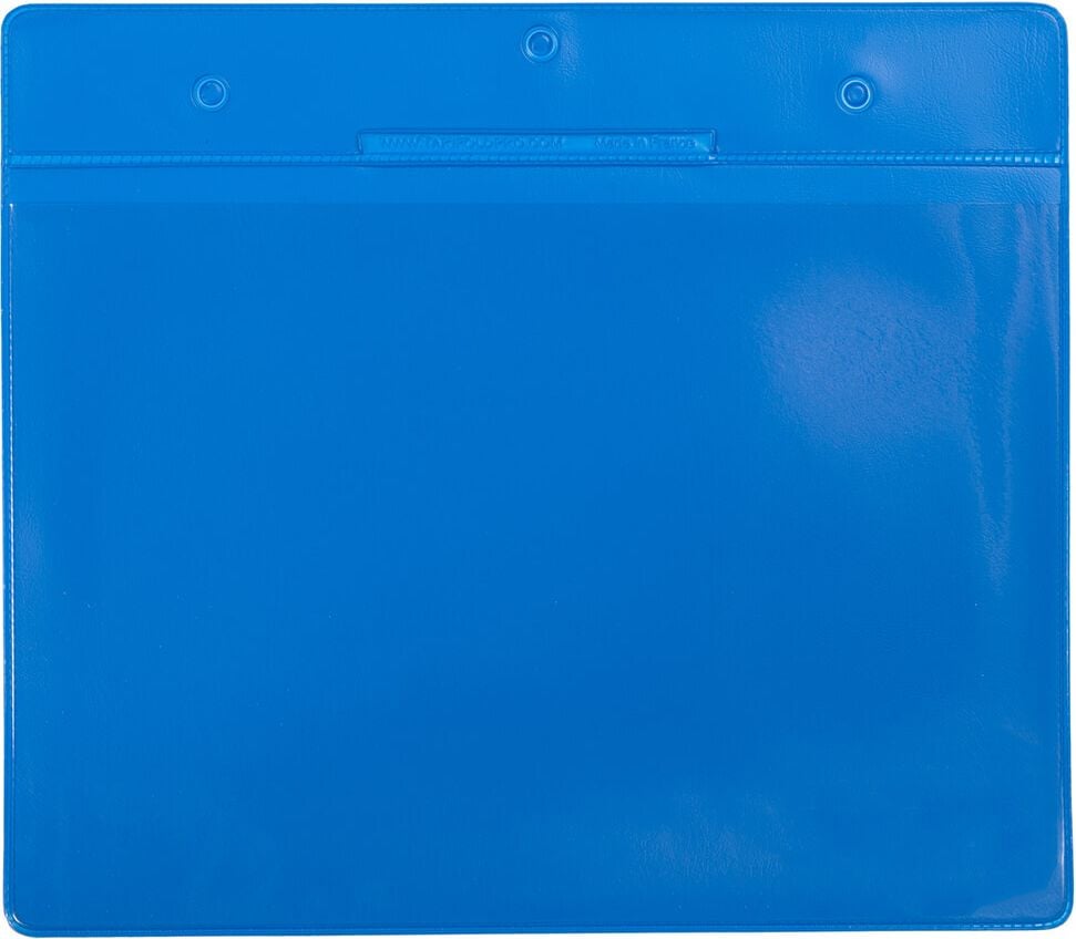 Gitterboxtaschen tarifold Kennzeichnungshülle 16224, A5 quer, magnetisch, ohne Lasche, PVC,
Pack 10 Stück, blau