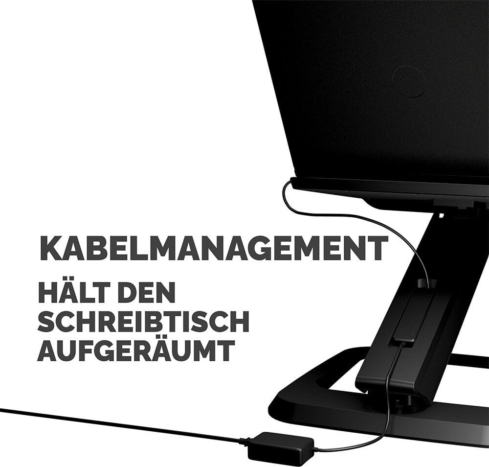 Notebookständer Fellowes Hana LT 100016994/100016995, bis 19 Zoll Laptops, Tragfähigkeit bis 4,5kg, winkel- und höhenverstellbar, Metall/Kunststoff, weiß