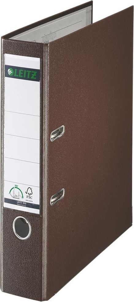 Ordner A4 Leitz 1010, 80mm, PP, A4, 8cm Rücken, PP-Folie, braun