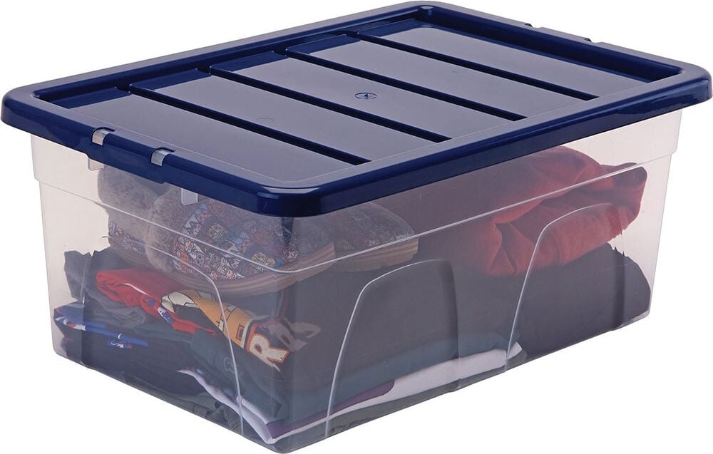 Aufbewahrungsboxen Bankers Box Plastic Storage 100135772, 38 Liter, 100% BPA-freiem Polypropylen, mit
Deckel, transparent