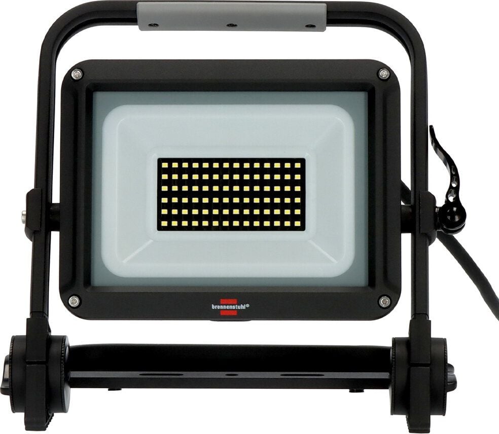 LED-Baustrahler Brennenstuhl JARO 7060 M 1171250547, 50 Watt, 5800 Lumen, 3-stufig dimmbar, Standfuß, Tragegriff, Schnellspannverschluss, 5m Kabel, IP65, IK08, schwarz