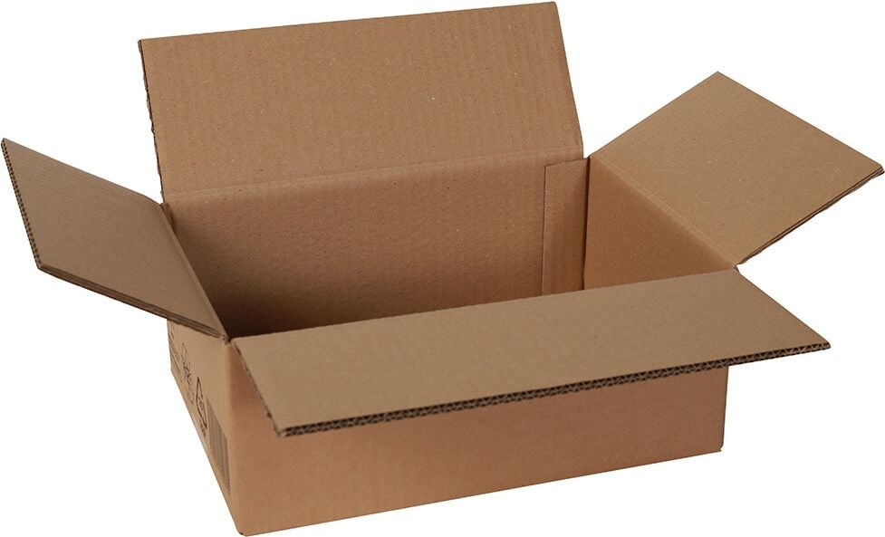 Versandkarton FEFCO 0201 KWP2-006, 310x215x120mm (LxBxH), braun, ohne
Höhenrillung, Pack 20 Stück
