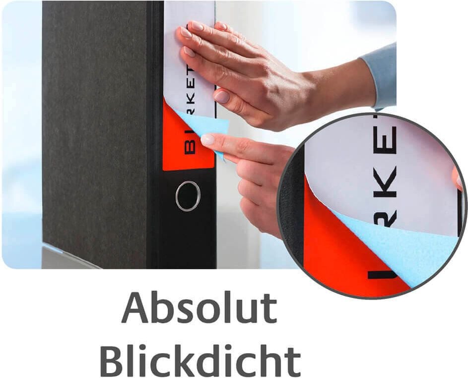 Rückenschilder Zweckform L4768-20 ultragrip, breit/kurz, 192x61mm, auf A4, grün, Pack 20
Blatt/80 Stück