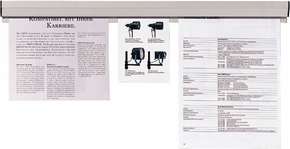 Papierklemmschienen Franken PKS58, 58cm, Kunststoff, grau