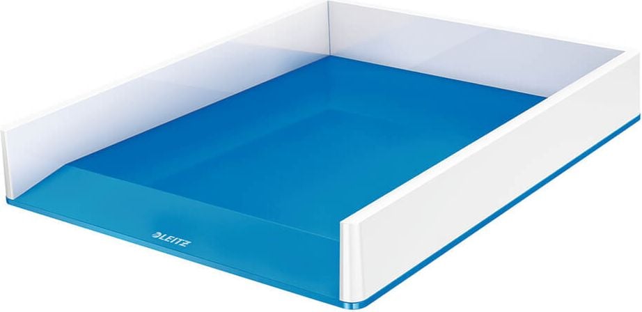 Ablagekorb Leitz WOW Duo Colour 5361, A4, 4,9cm hoch, Polystyrol (PS), zweifarbig,
hochglänzend, blau