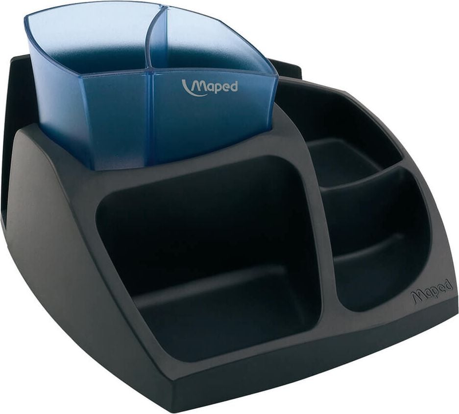 Stifteköcher Maped Essentials Green Compact Office 575400, 5 Fächer, recycling Kunststoff, schwarz