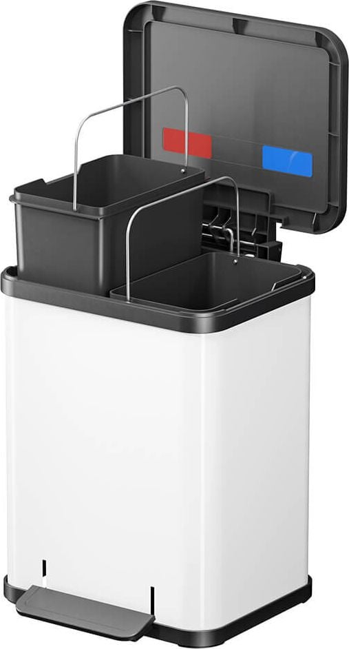 Abfallsammler Hailo Öko duo plus M, 2x9 Liter, Stahlblech, schwarz