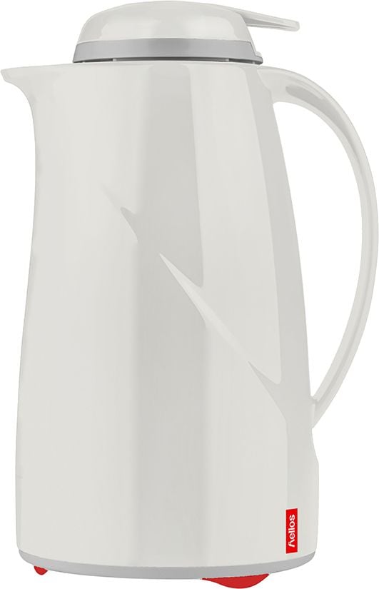 Isolierkannen Helios Wave Push 2934, Inhalt: 1 Liter, Kunststoff, spülmaschinenfest, Drucktastenverschluss, weiß