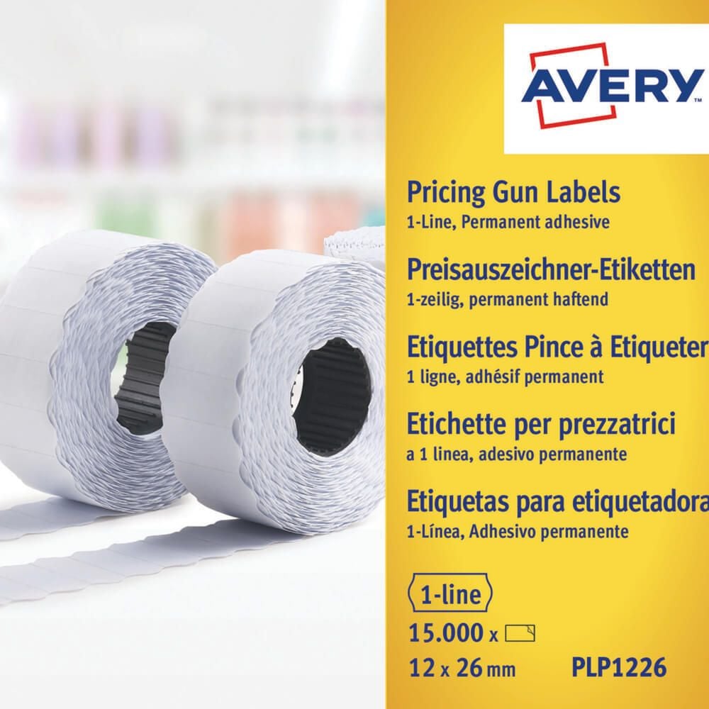 Preisauszeichner-Etiketten Zweckform PLP1226, 26x12mm, weiß, permanent,
Pack 10 Rollen à 1500 Stück
