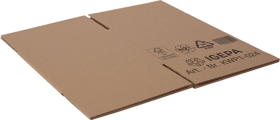 Versandkarton FEFCO 0201 KWP1-024, 200x200x200mm (LxBxH), braun, ohne
Höhenrillung, Pack 25 Stück