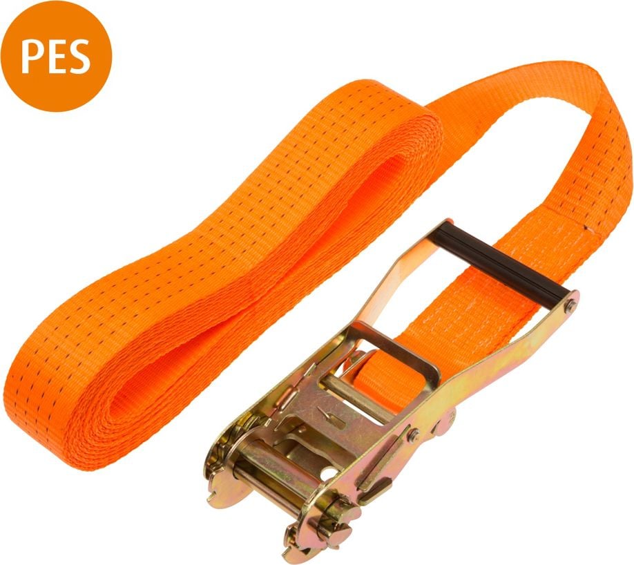 Spanngurt Conacord 532538, 8m lang, einteilig, Ratsche, Polyester,
orange, DIN EN 12195-2