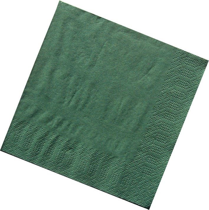 Servietten Duni 33x33cm, 1/4 Falz, 3-lagig, Zelltuch, Pack 250 Stück, dunkelgrün