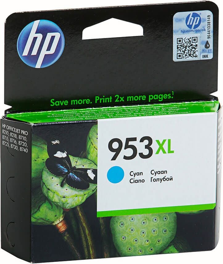 HP Tintenpatrone F6U16AE Nr. 953XL, cyan, 20ml, 1.450 Seiten