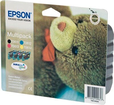 Epson Tintenpatrone T0615, Multipack, je 1x yellow, magenta, cyan,
schwarz