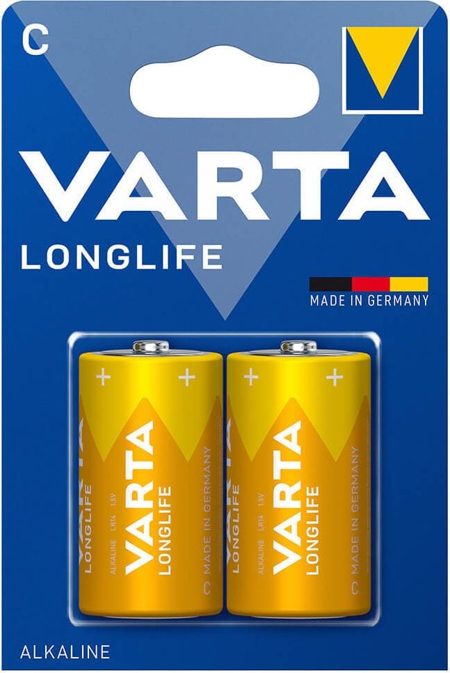 Batterien Varta Longlife Baby (C), 1,5V, Pack 2 Stück