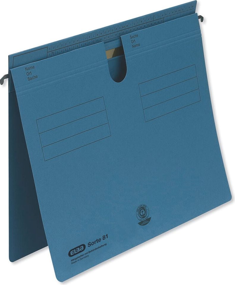 Hängehefter Elba 81459, kaufm./Amtsheftung, Manilakarton 250 g/m², blau