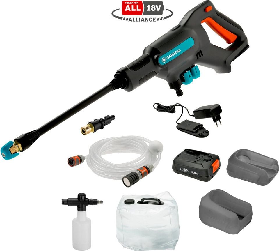 Druckreiniger GARDENA AquaClean 24/18V P4A, Akku, 2,2kg, 9-24 bar