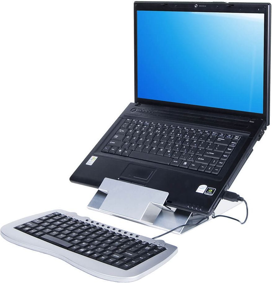 Notebookständer Dataflex Addit 51.388, bis 18 Zoll Notebooks, Tragfähigkeit
bis 4 kg, höhenverstellbar, PP/Aluminium