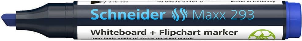Boardmarker Schneider Maxx 293 1293, ca. 2-5mm, Keilspitze, blau