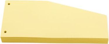 Trennstreifen Corona Trapez, 10,5/5,5x24cm, trapezförmig, 190 g/m²
Recycling-Karton, Pack 100 Stück, gelb