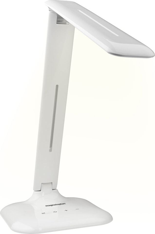 LED-Schreibtischleuchte Magnetoplan Lumos Tropo 4424900, 7 W LED (warmweiß-tageslichtweiß), 201lm,
5-stufig dimmbar, 3 Farbtemperaturen,
klappbar, Standfuß, weiß