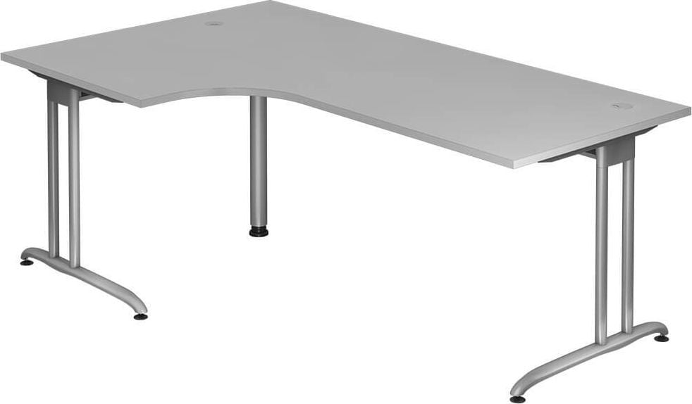 Winkelschreibtisch Hammerbacher BS82, 200x72x120cm (BxHxT), 90 Grad
Winkel, C-Fuß, grau