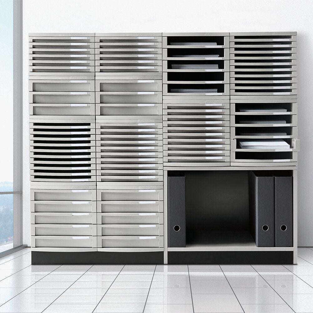 Schubladenbox HAN CONTUR 1505, für A4, 5 geschlossene Schubladen, Polystyrol, schwarz